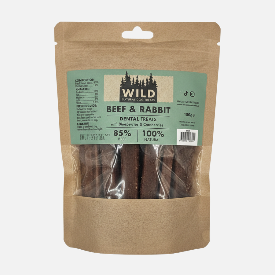 Naturally WILD Dental Dog Treat - Beef & Rabbit