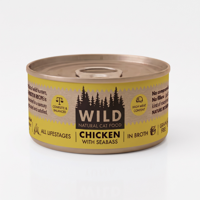 Naturally WILD Cat Food Tin - Chicken with Seabass