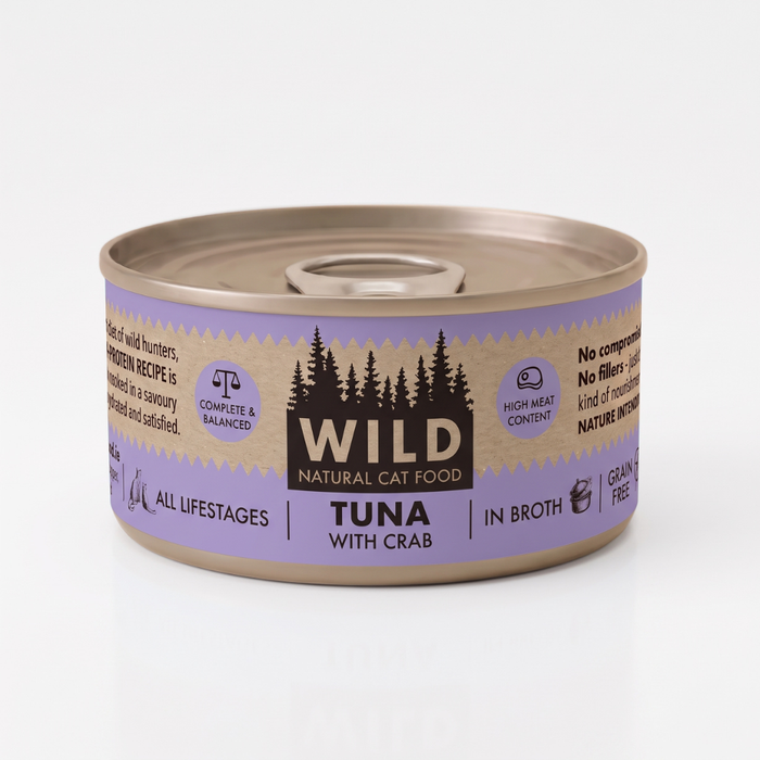 Naturally WILD Cat Food Tin - Tuna with Crab