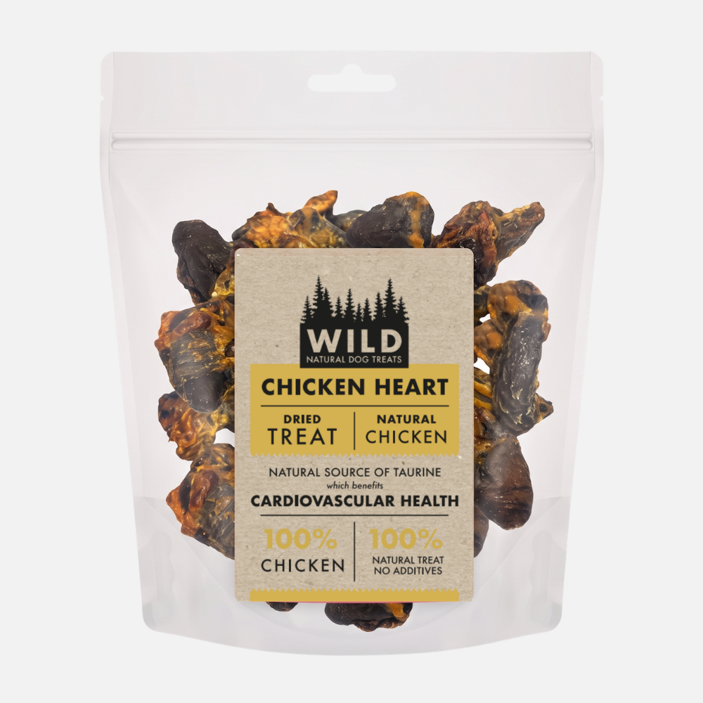 Naturally WILD Dog Treat - Chicken Hearts