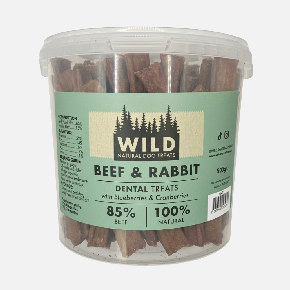Naturally WILD Dental Dog Treat - Beef & Rabbit