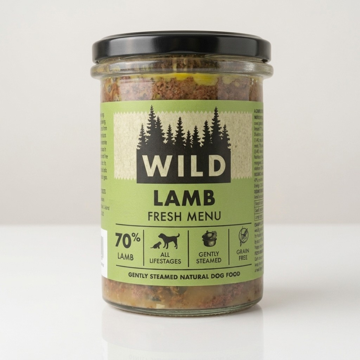 Naturally WILD Fresh Lamb dog food, 400g glass jar
