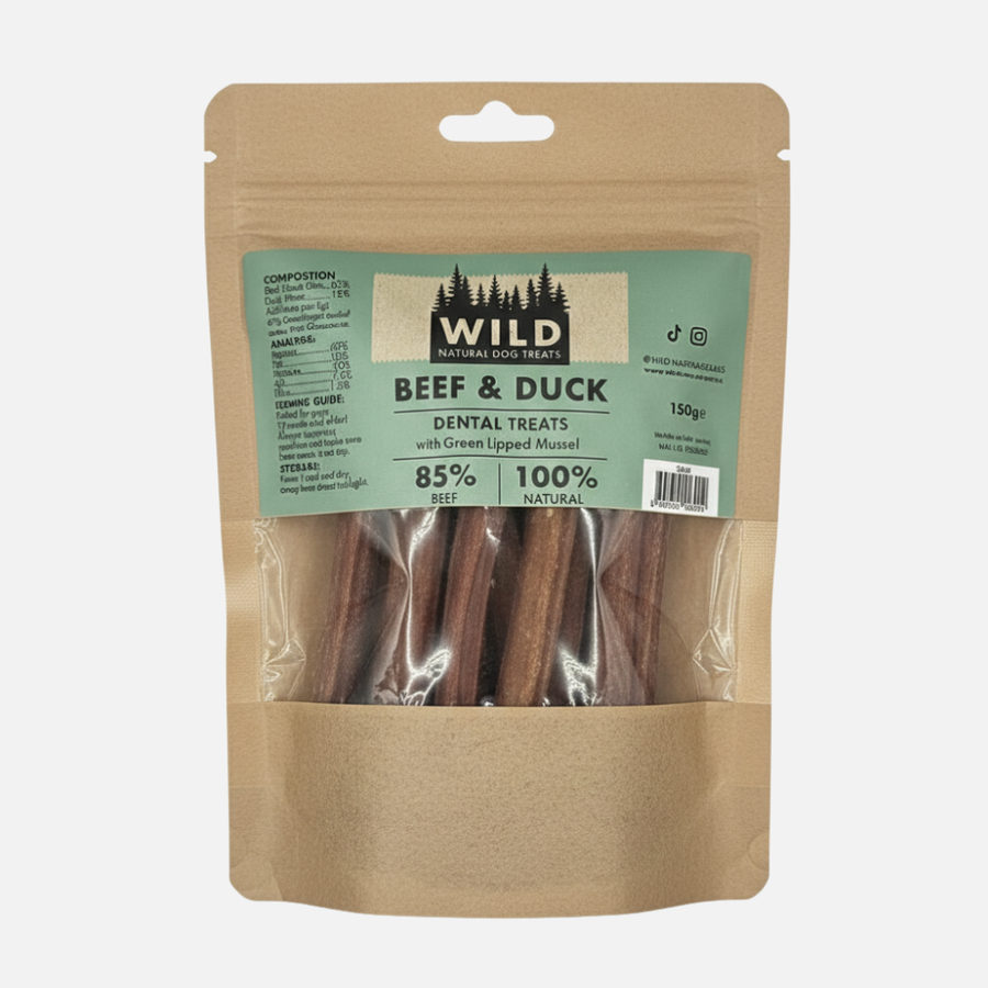 Naturally WILD Dental Dog Treat - Beef & Duck