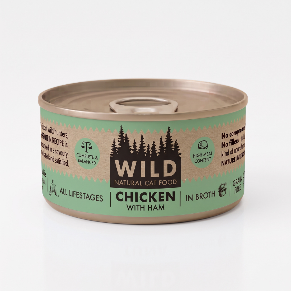 Naturally WILD Cat Food Tin - Chicken with Ham