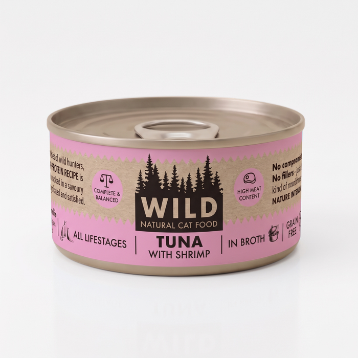 Naturally WILD Cat Food Tin - Tuna with Shrimp