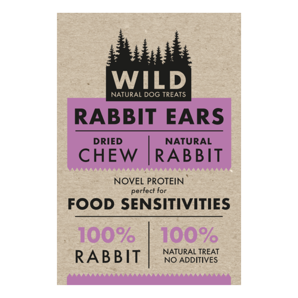 WILD Natural Dog Treat Rabbit Ears no hair image 4