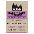 WILD Natural Dog Treat Rabbit Ears with Hair image 4